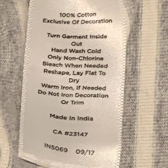 Talbots Sequin Cupcakes Striped Top Sz 2P Gray #96J - Picture 9 of 9